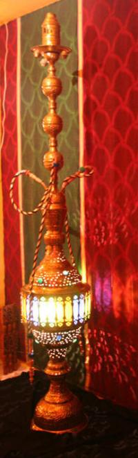XXXL-Shisha (Hookah) - brass - ca. 200cm
