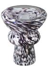 GLASS One Hole Tobaccobowl black white