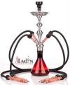 Aladin EVOLUTION Shisha - FATA MORGANA L 4 Hose - red app. 68 cm