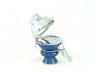 Big tobacco bowl with cover and filter (China) blue
