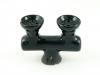 Double Tobaccobowl (Dublexbowl) black